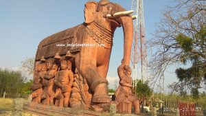 Sri Thuravu Melazhagar Temple- Salupai- Elephant statue